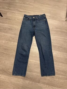 Rag n Bone - Ruth Super High-Rise Straight Leg Jeans (darker wash)